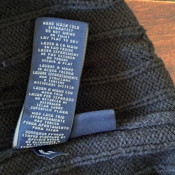 Ralph Lauren Sport Black Cable Knit Sweater Dress | Size L | 100% Cotton - Picture 5 of 6